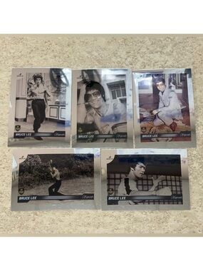 Bruce Lee Dragon 2024 Silver Chrome Refractor MMA Movie Cards Worth $50